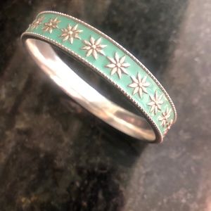 Tiffany Sterling Silver and Turquoise Bangle Bracelet